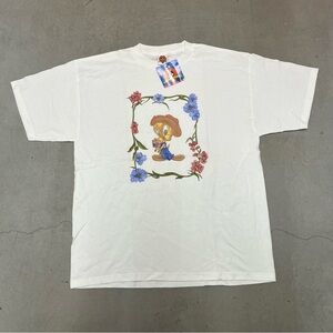 Vintage tweety bird farmer graphic t Shirt Size XL looney tunes